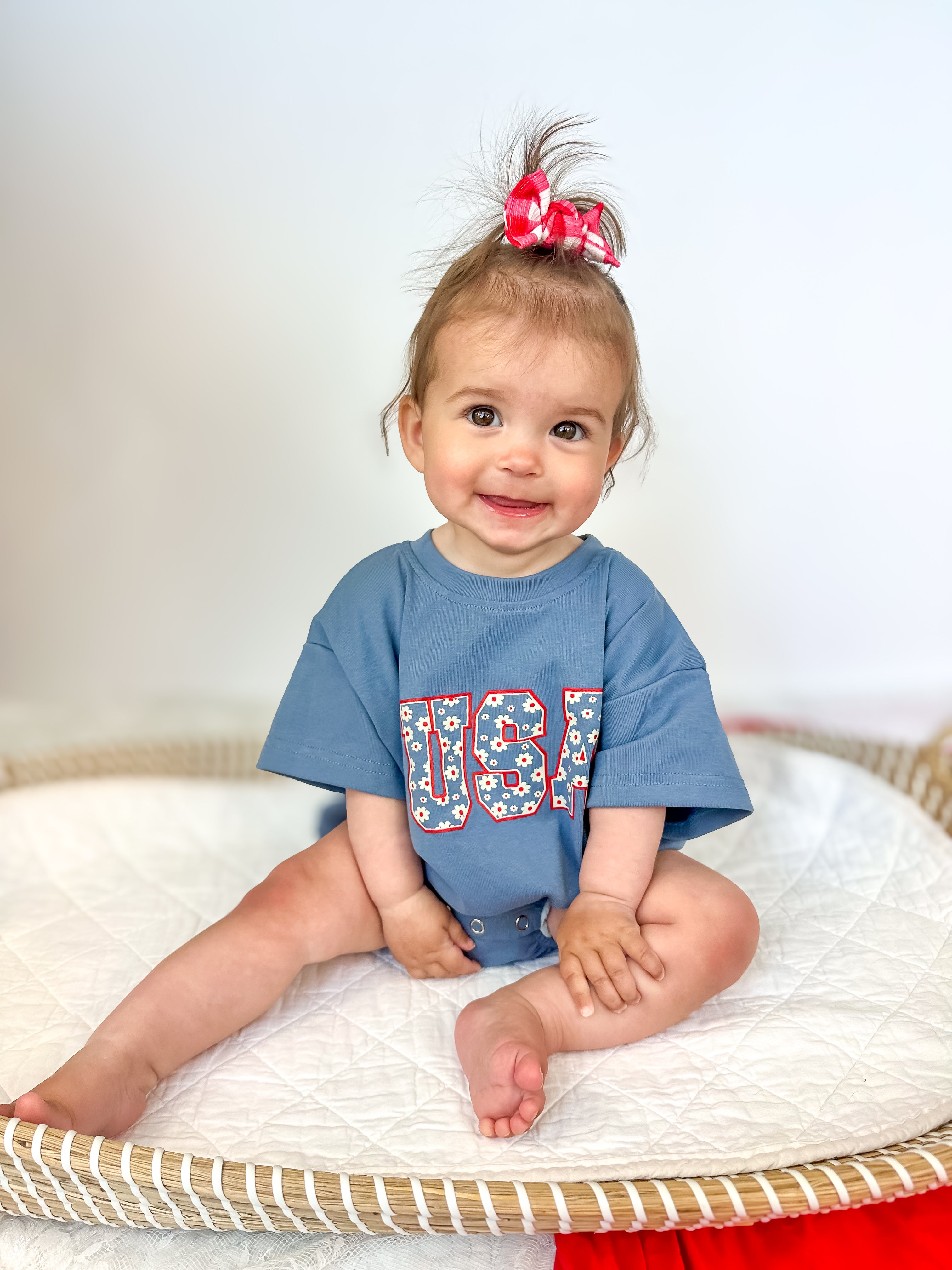 USA Daisy Oversized T-Shirt Romper - P's One-Stop Shop 