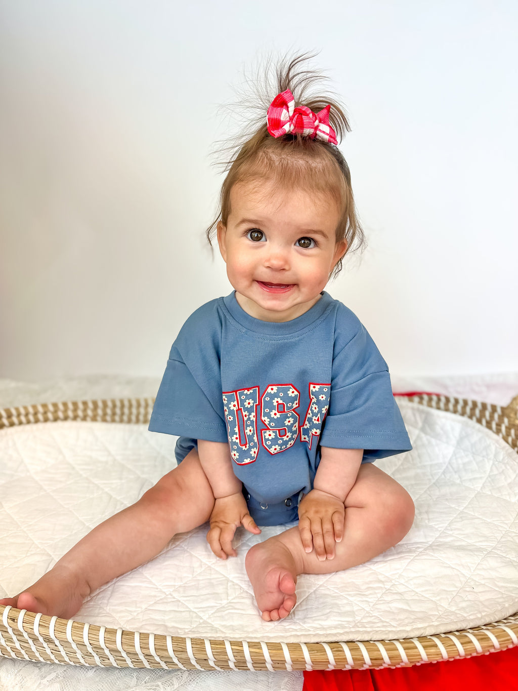 USA Daisy Oversized T-Shirt Romper - P's One-Stop Shop 