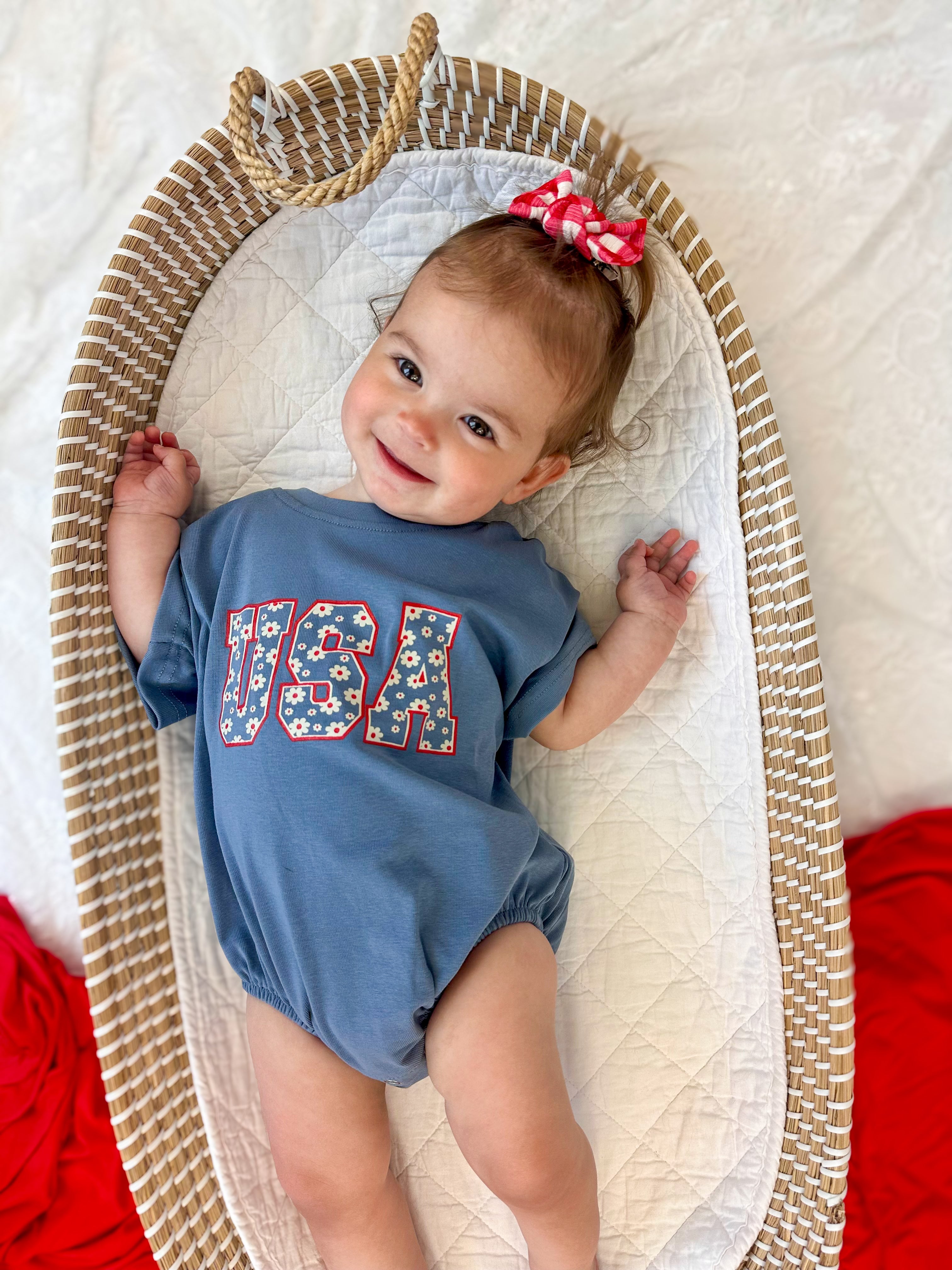 USA Daisy Oversized T-Shirt Romper - P's One-Stop Shop 
