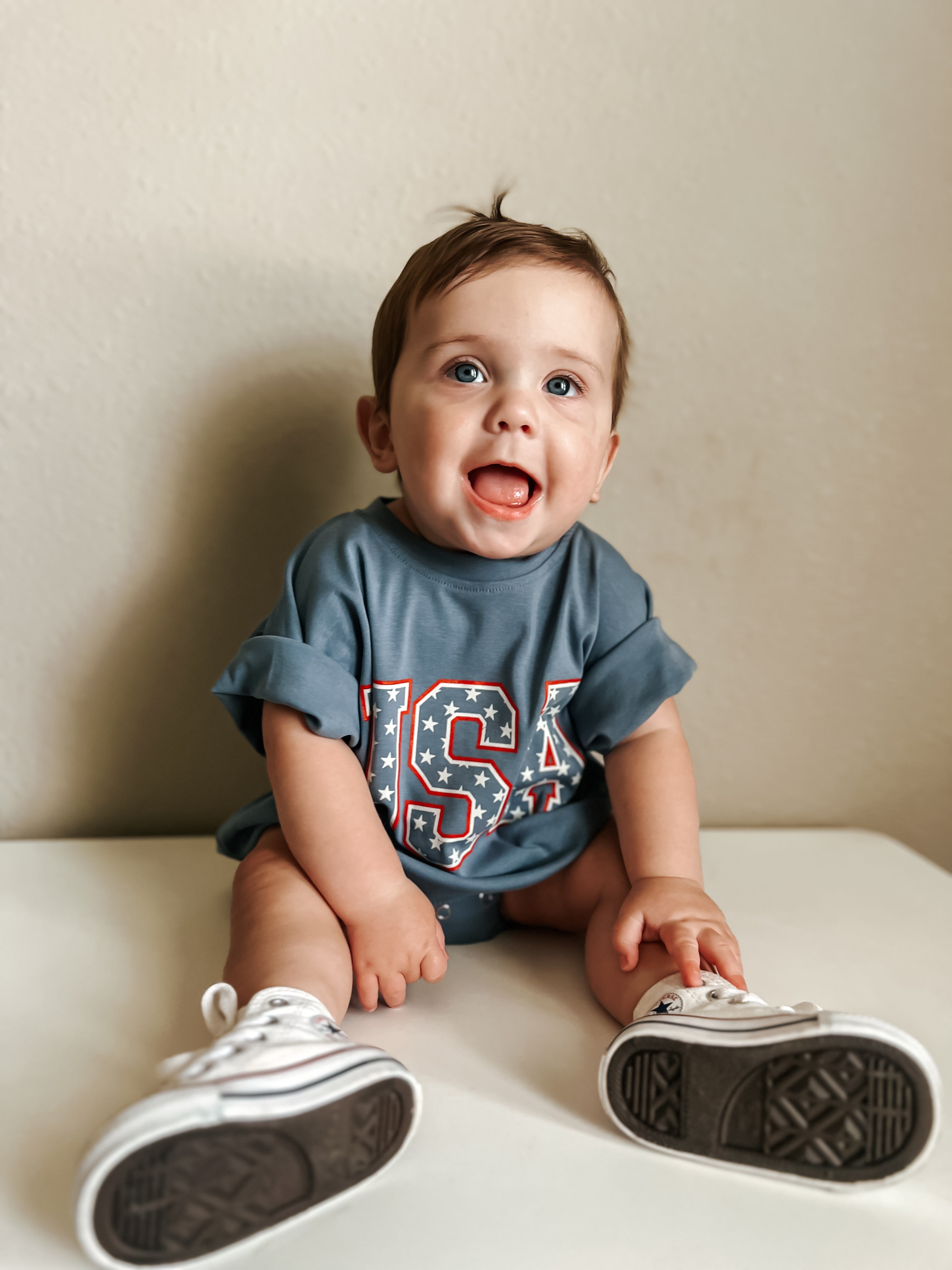 USA Stars T-Shirt Romper - P's One-Stop Shop 