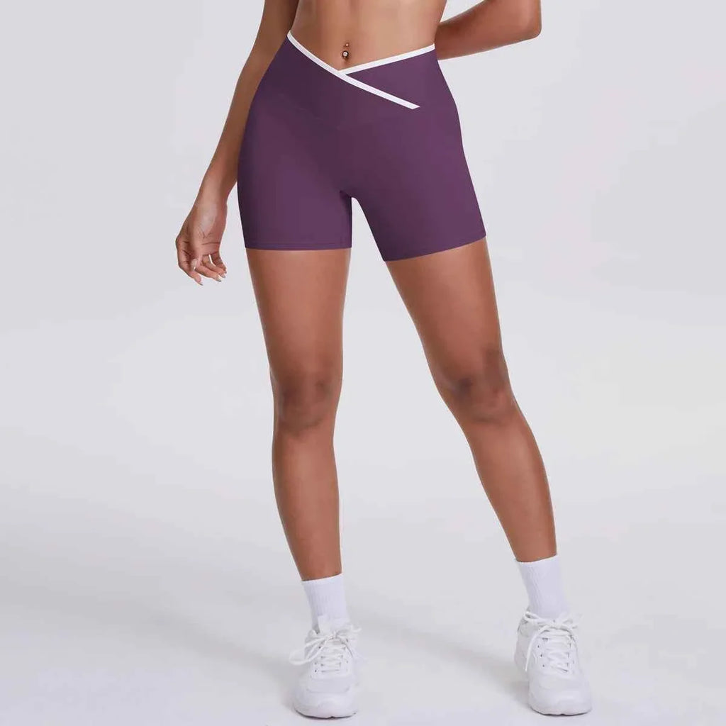 V-Shaped Waist Women's Yoga Fitness Shorts - P's One-Stop Shop 