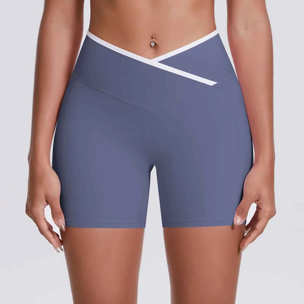 V-Shaped Waist Women's Yoga Fitness Shorts - P's One-Stop Shop 