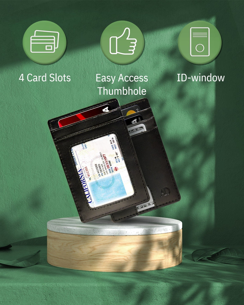 Vegan Slim Card Holder - P's One-Stop Shop 