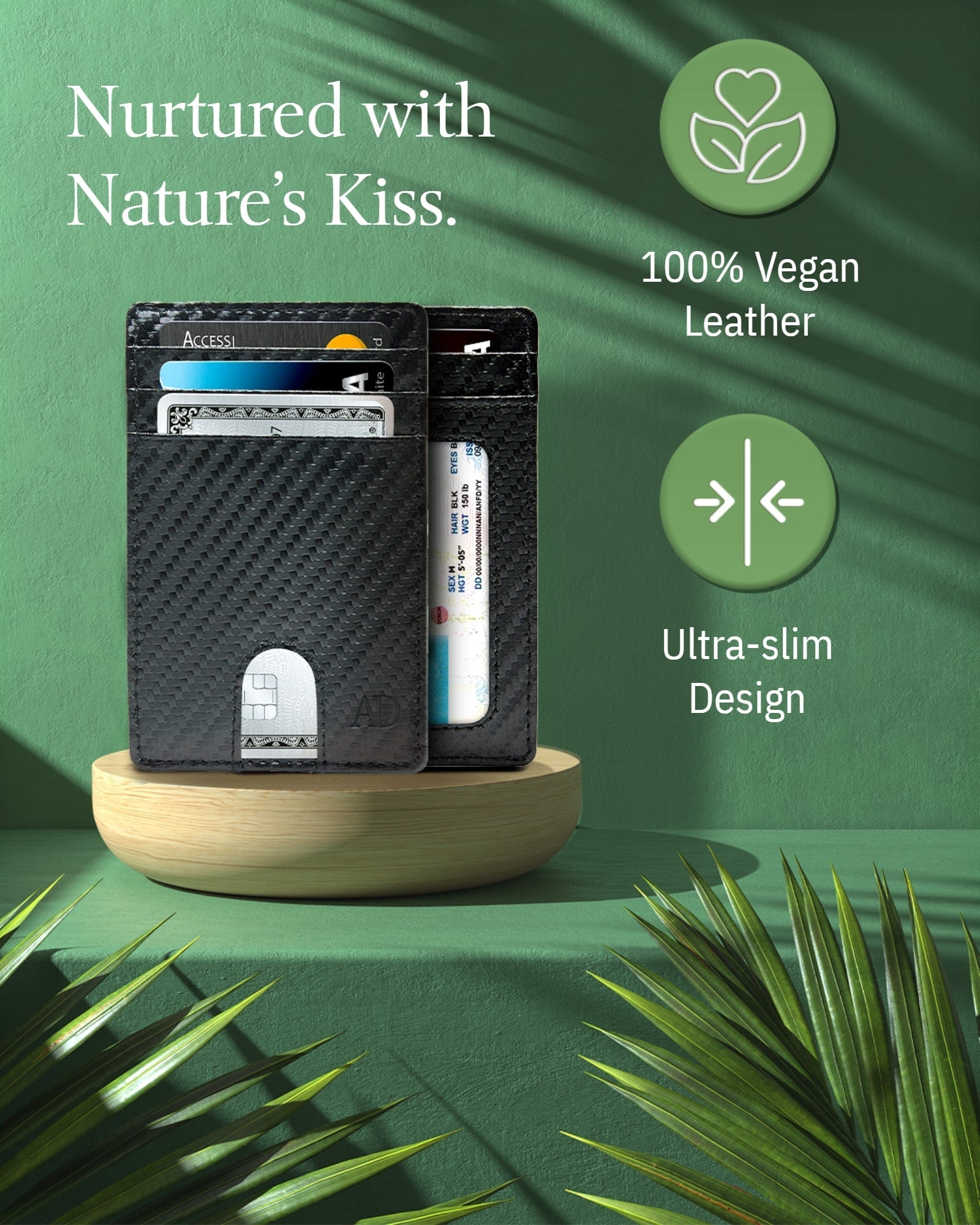 Vegan Slim Card Holder - P's One-Stop Shop 
