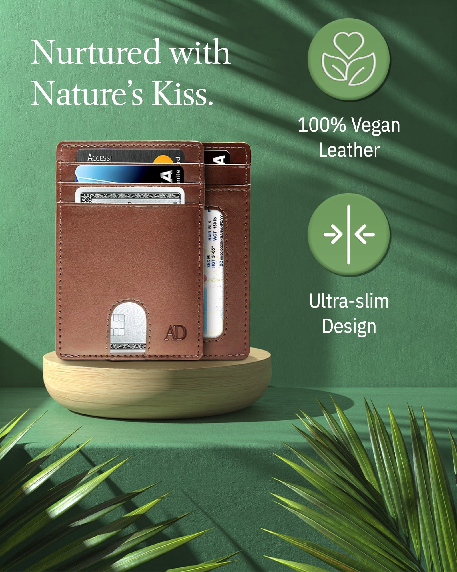 Vegan Slim Card Holder - P's One-Stop Shop 
