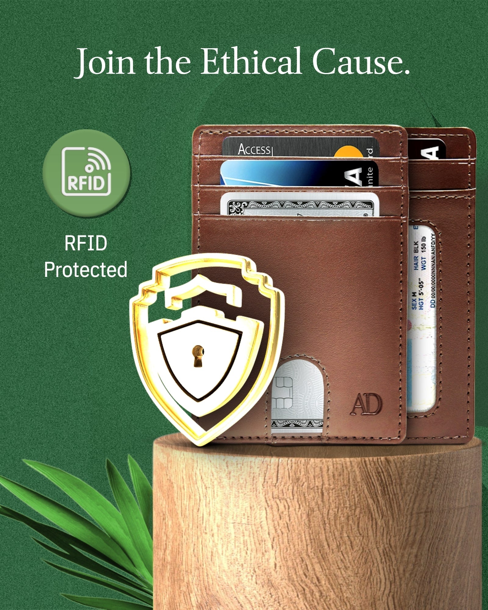 Vegan Slim Card Holder - P's One-Stop Shop 