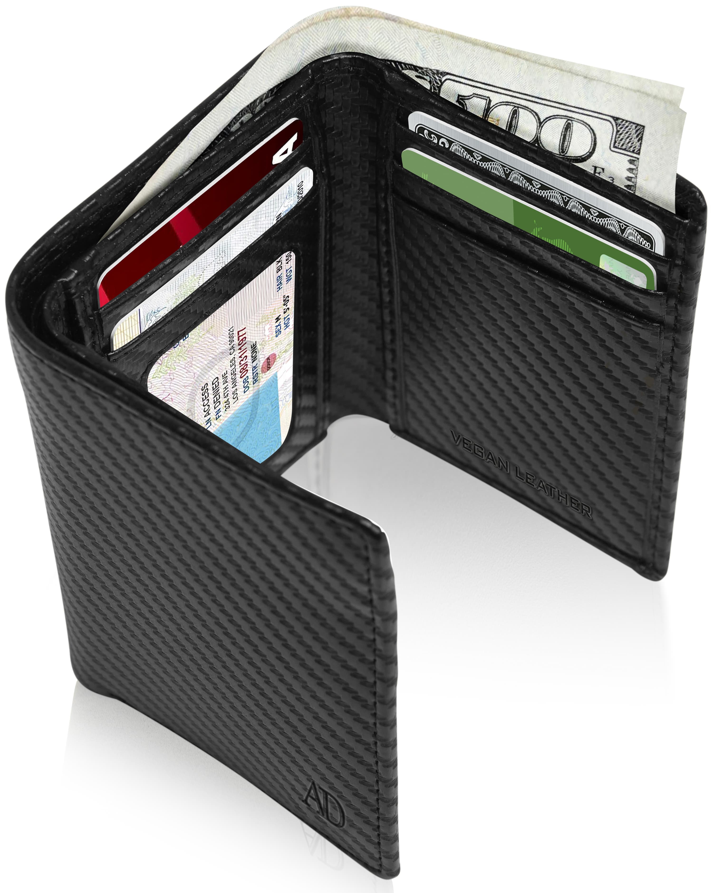 Vegan Trifold Wallet With ID Window - P's One-Stop Shop 