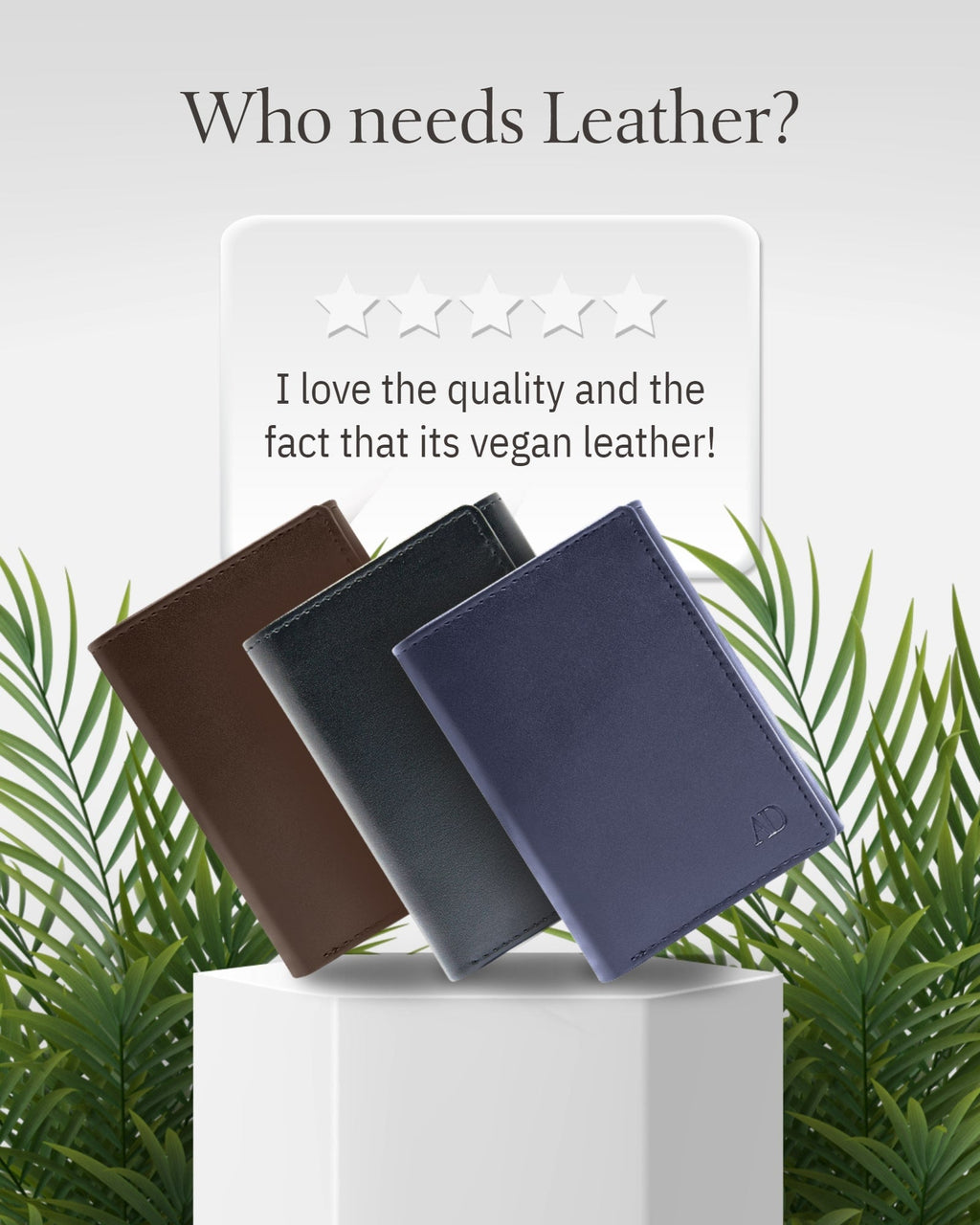 Vegan Trifold Wallet With ID Window - P's One-Stop Shop 