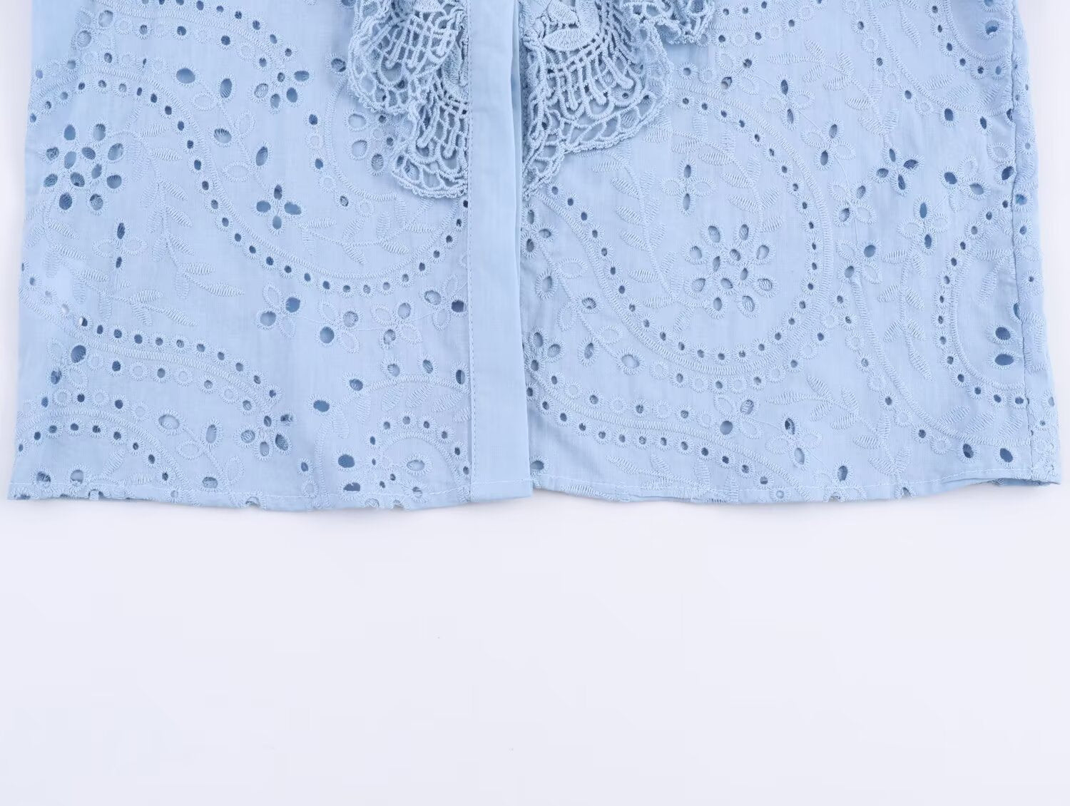 Women Clothing Autumn Hollowed out Embroidered Shirt - P's One-Stop Shop 