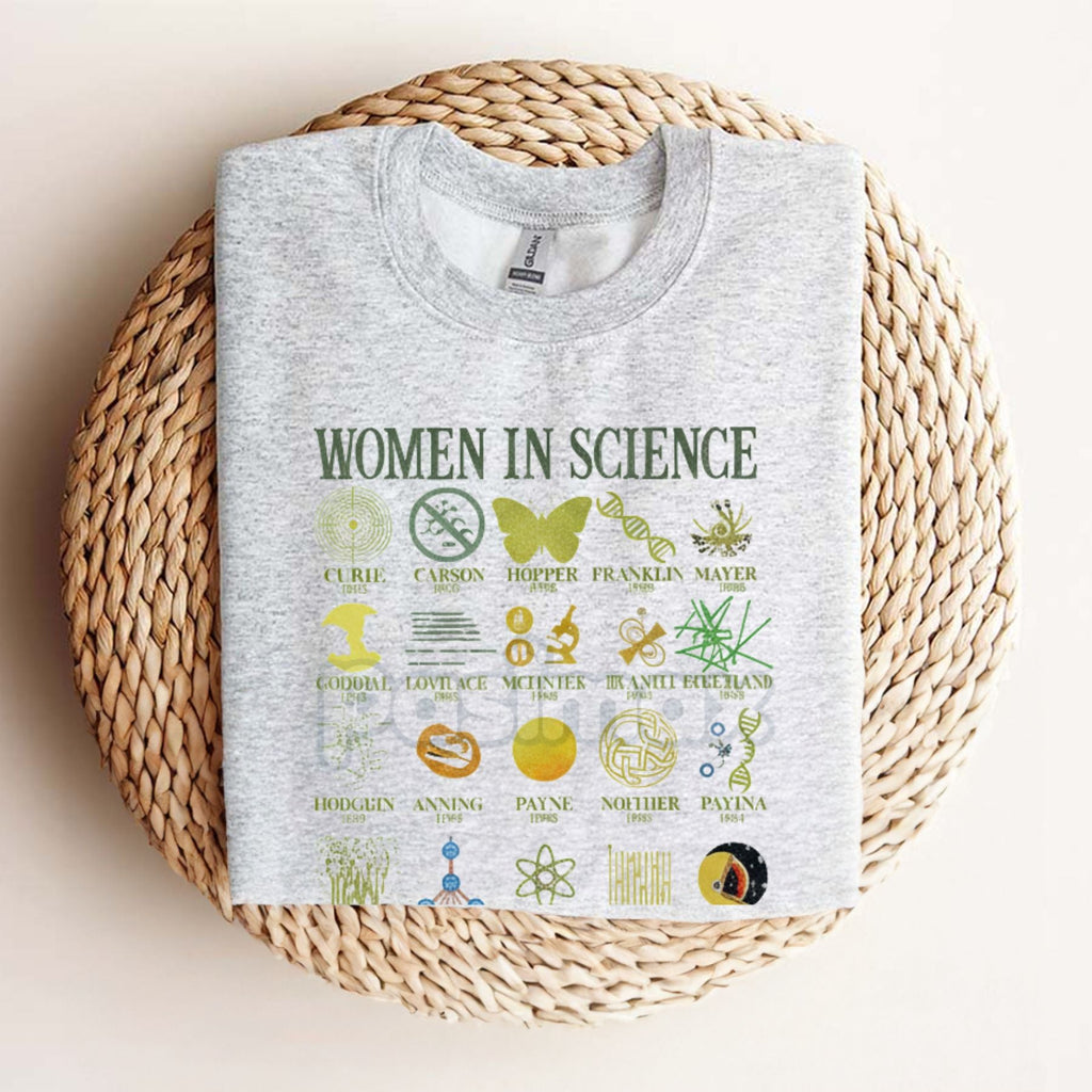 Women in Science T-Shirt - Scientist Empowerment Graphic Tee, Female STEM Apparel, Unisex Educational Gift for Her - P's One-Stop Shop 