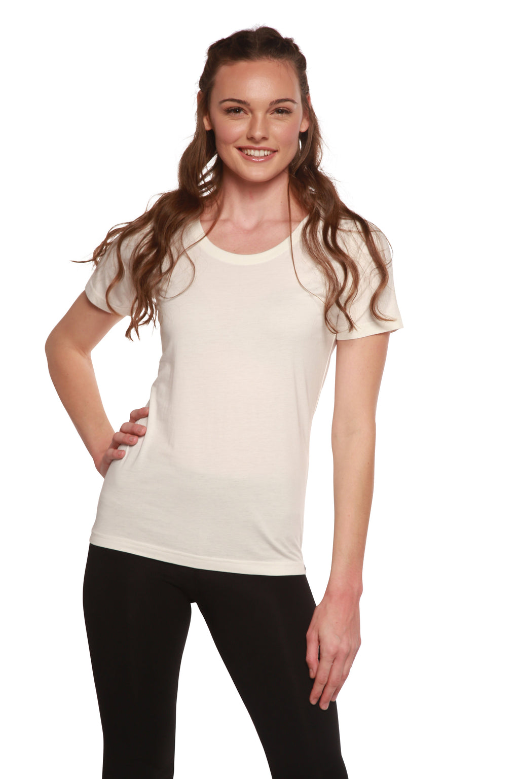 Women's Bamboo/Cotton Short Sleeve Scoop Neck T-Shirt - P's One-Stop Shop 