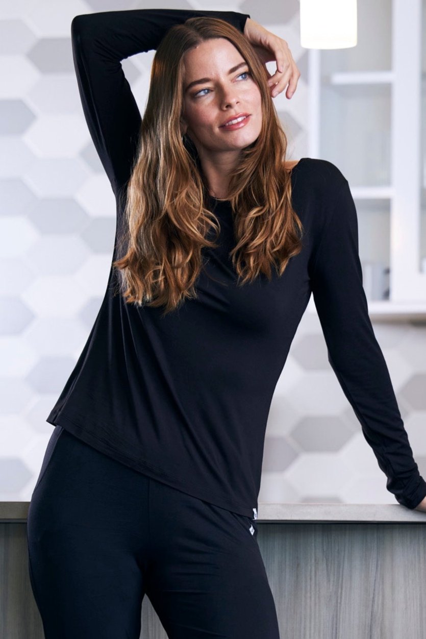 Women's Bamboo Lounge Long Sleeve T-Shirt - P's One-Stop Shop 