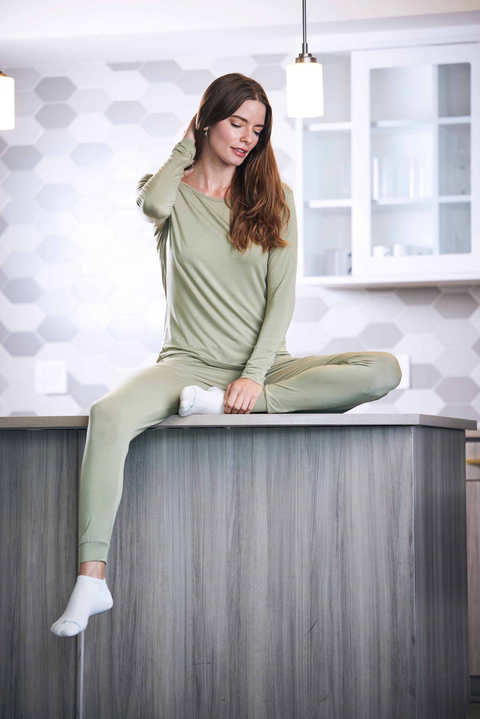 Women's Bamboo Lounge Set - Long Sleeve T-Shirt and Jogger Pants - P's One-Stop Shop 