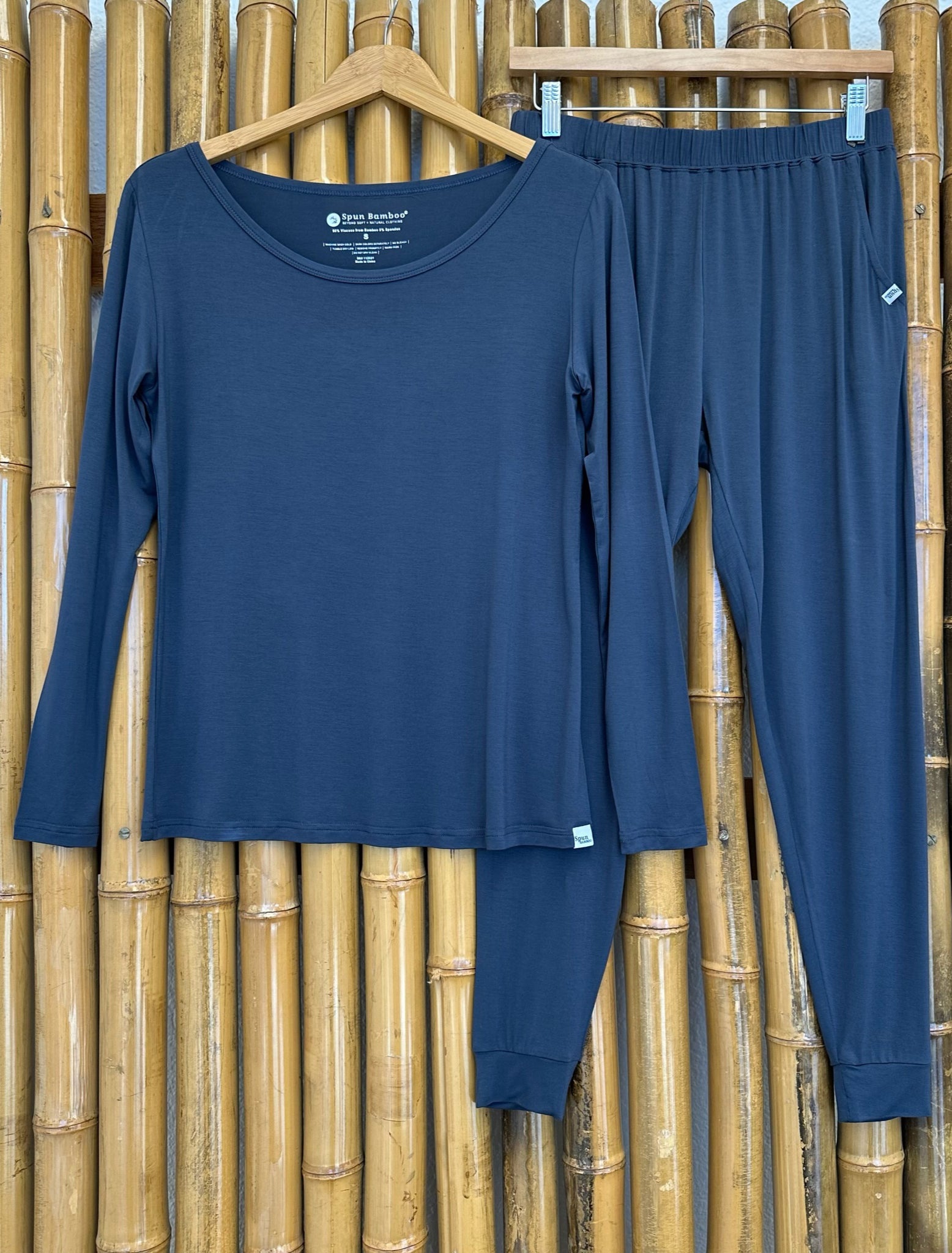 Women's Bamboo Lounge Set - Long Sleeve T-Shirt and Jogger Pants - P's One-Stop Shop 
