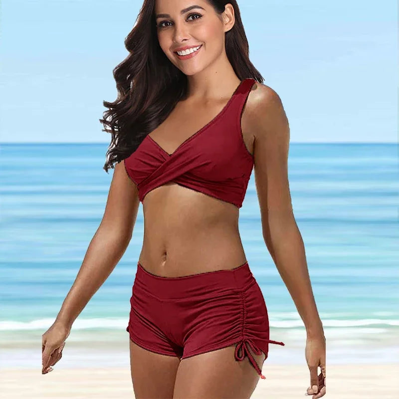 Women's Camouflage Two Piece Swimsuit S-5XL - P's One-Stop Shop 