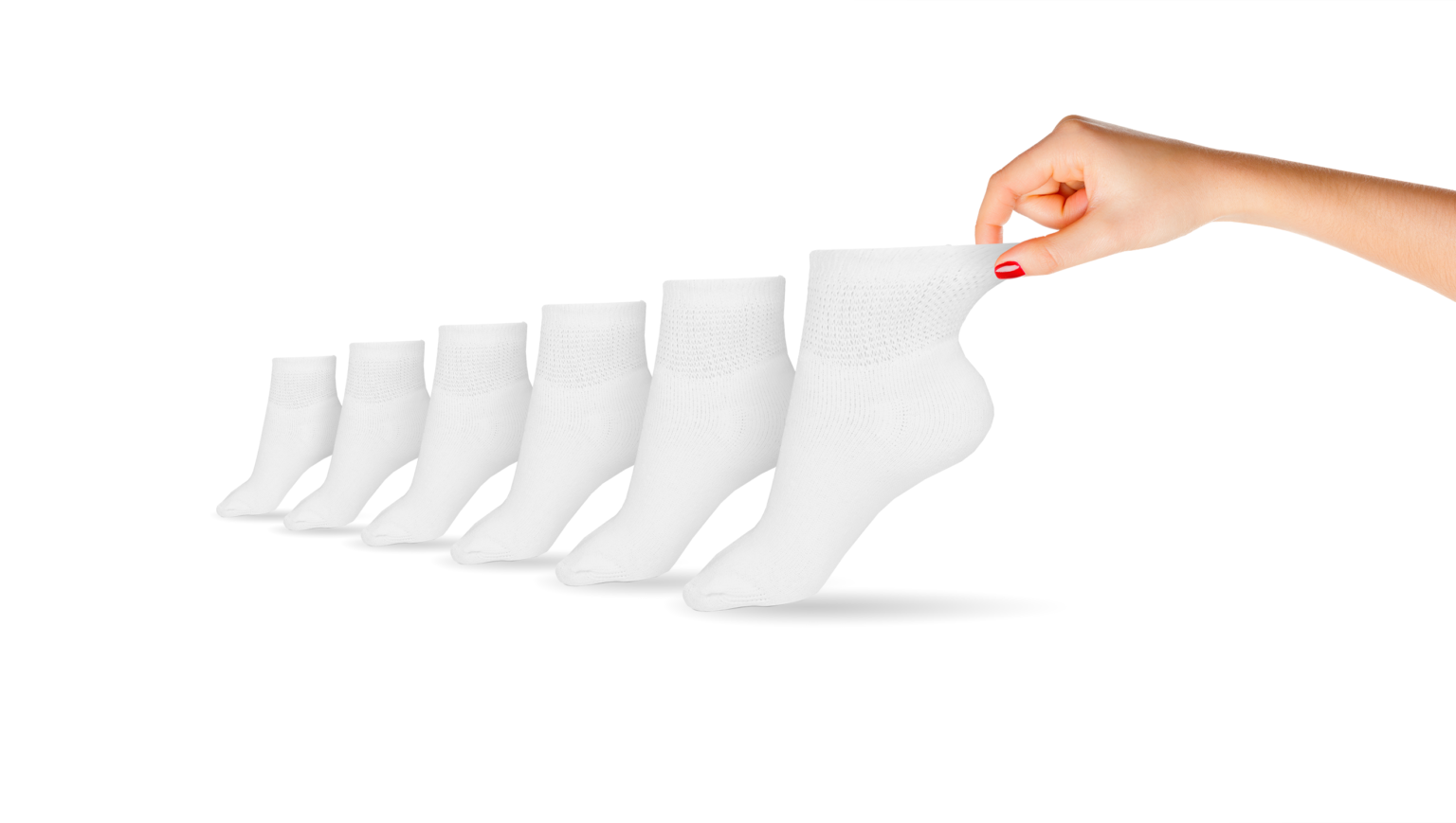 Women's Cotton Diabetic Ankle Socks (6 Pair) - P's One-Stop Shop 