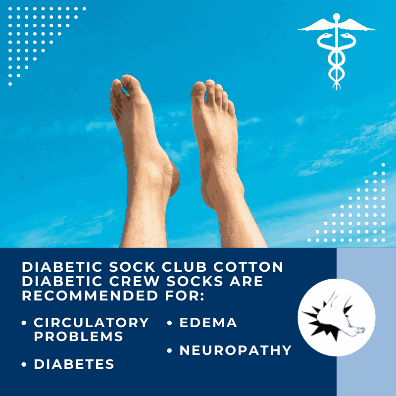 Women's Cotton Diabetic Crew Socks (6 Pair) - P's One-Stop Shop 