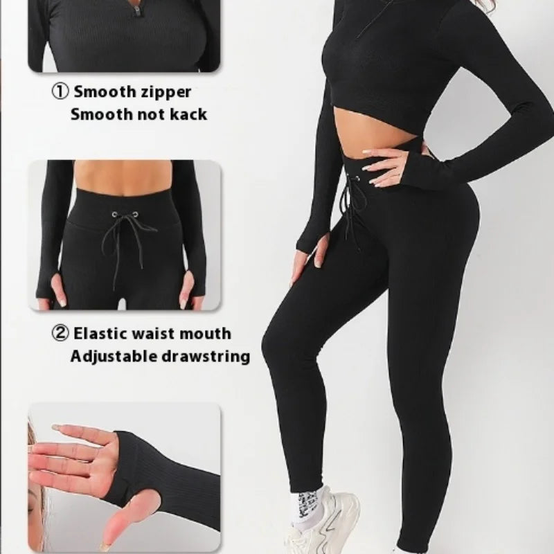 Women's Seamless Fitness Yoga Suit Set - P's One-Stop Shop 