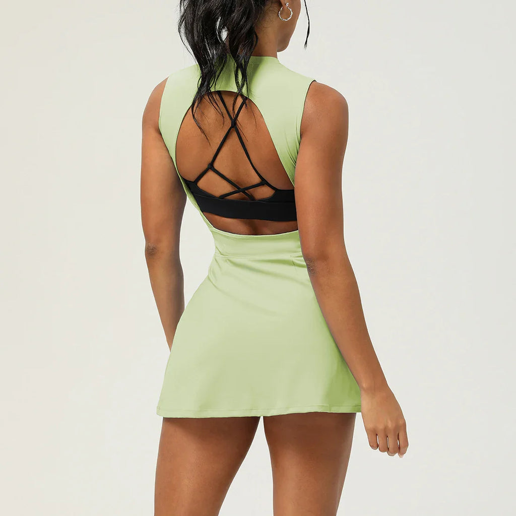Women's Sleeveless Athletic Tennis Dress - P's One-Stop Shop 