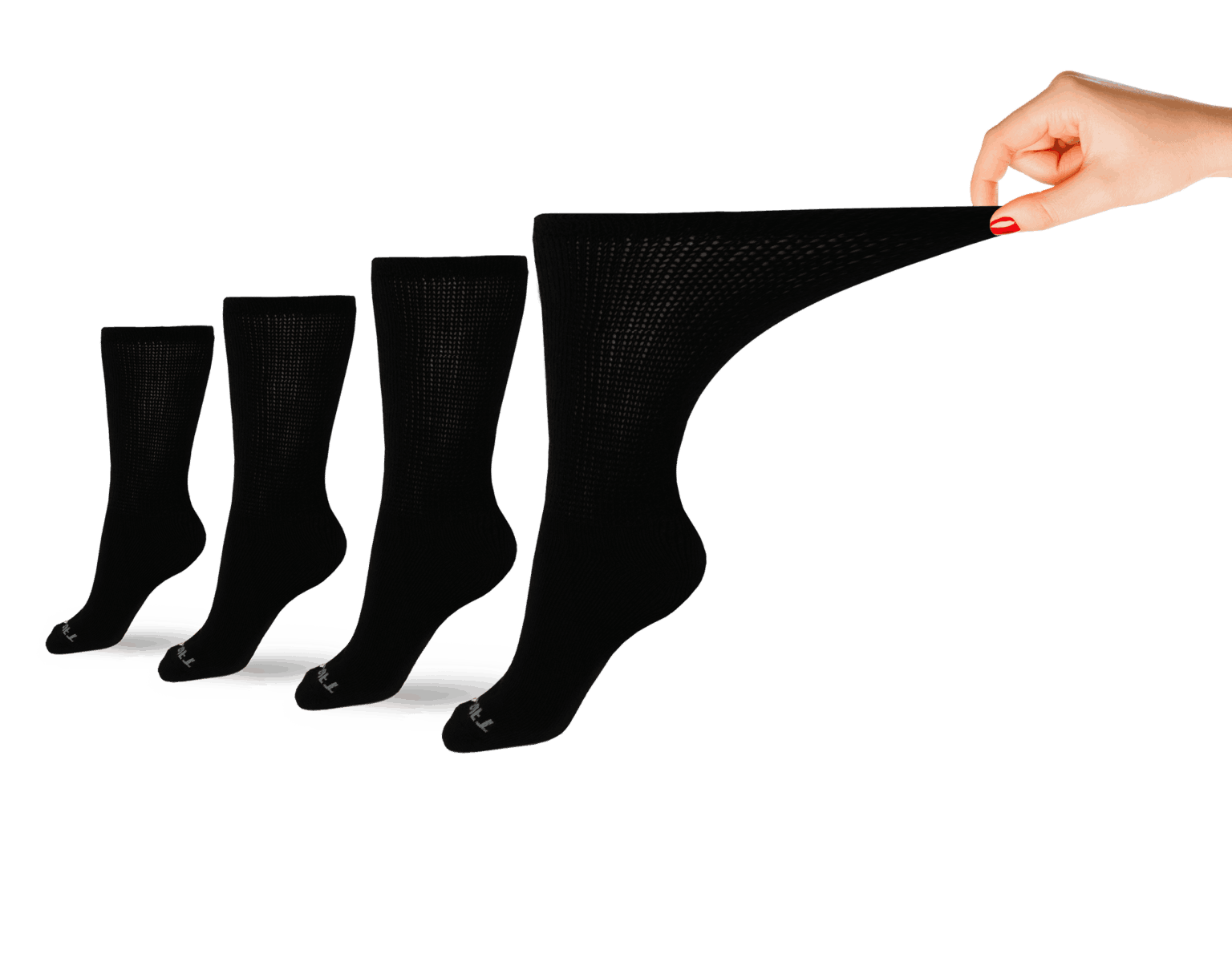 Women's Ultra-Soft Upper Calf Diabetic Socks (4 Pair) - P's One-Stop Shop 