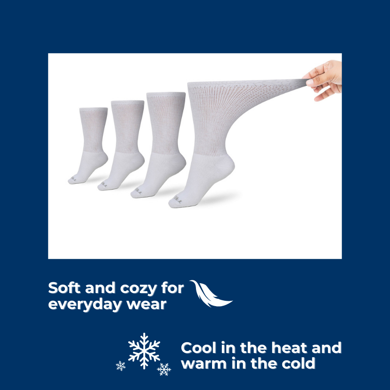 Women's Ultra-Soft Upper Calf Diabetic Socks (4 Pair) - P's One-Stop Shop 