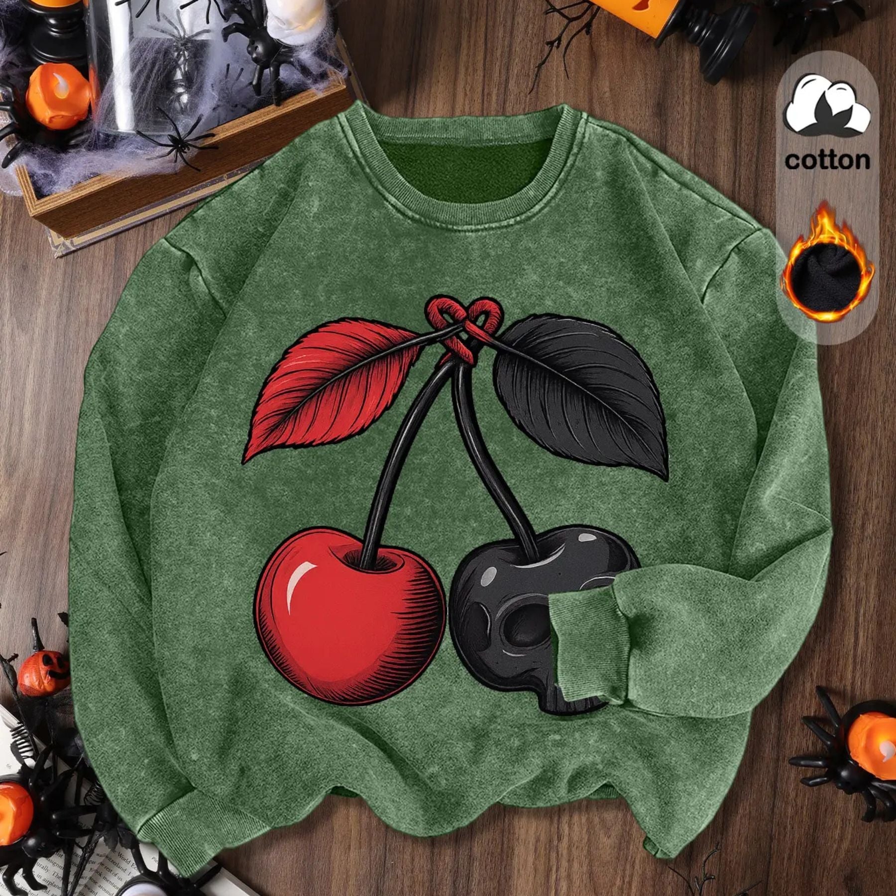 Women's Vintage Soft Pullover Sweatshirt – Cozy Casual Garment-Dyed Crewneck - P's One-Stop Shop 