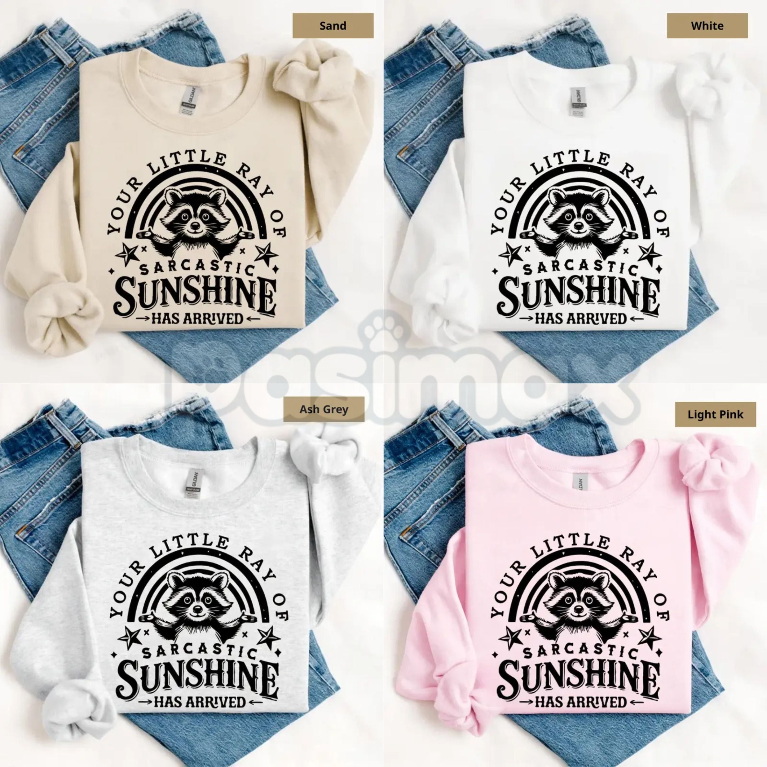 Your Little Ray Of Sarcastic Sunshine Sweatshirt | Funny Sassy Quote Crewneck | Retro Sun Graphic Pullover | Witty Sarcastic Shirt for Women | Sassy Aesthetic Jumper | Irony Inspired Streetwear Top - P's One-Stop Shop 
