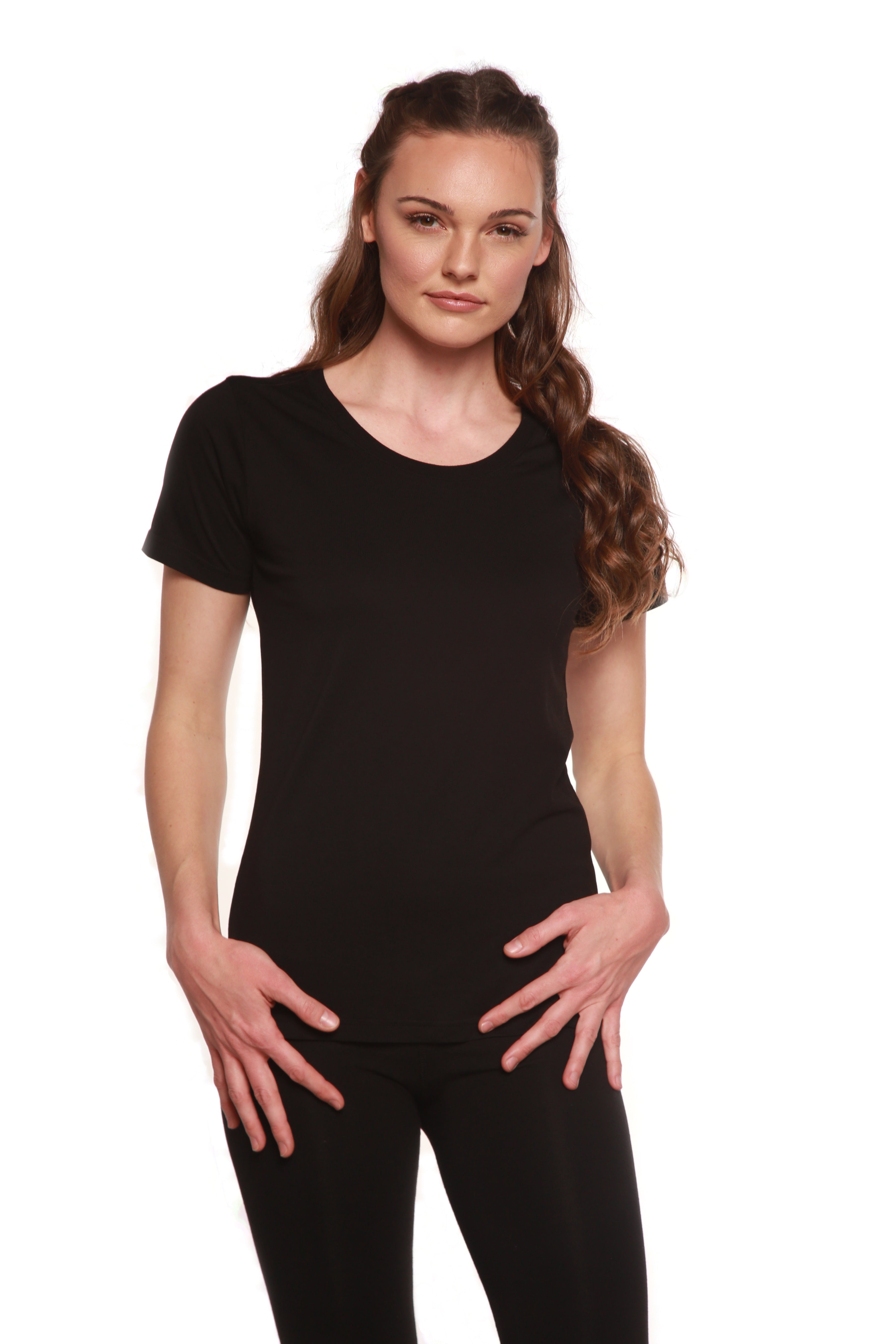 Custom Printed Women's Bamboo/Cotton Short Sleeve Scoop Neck Graphic T-Shirt