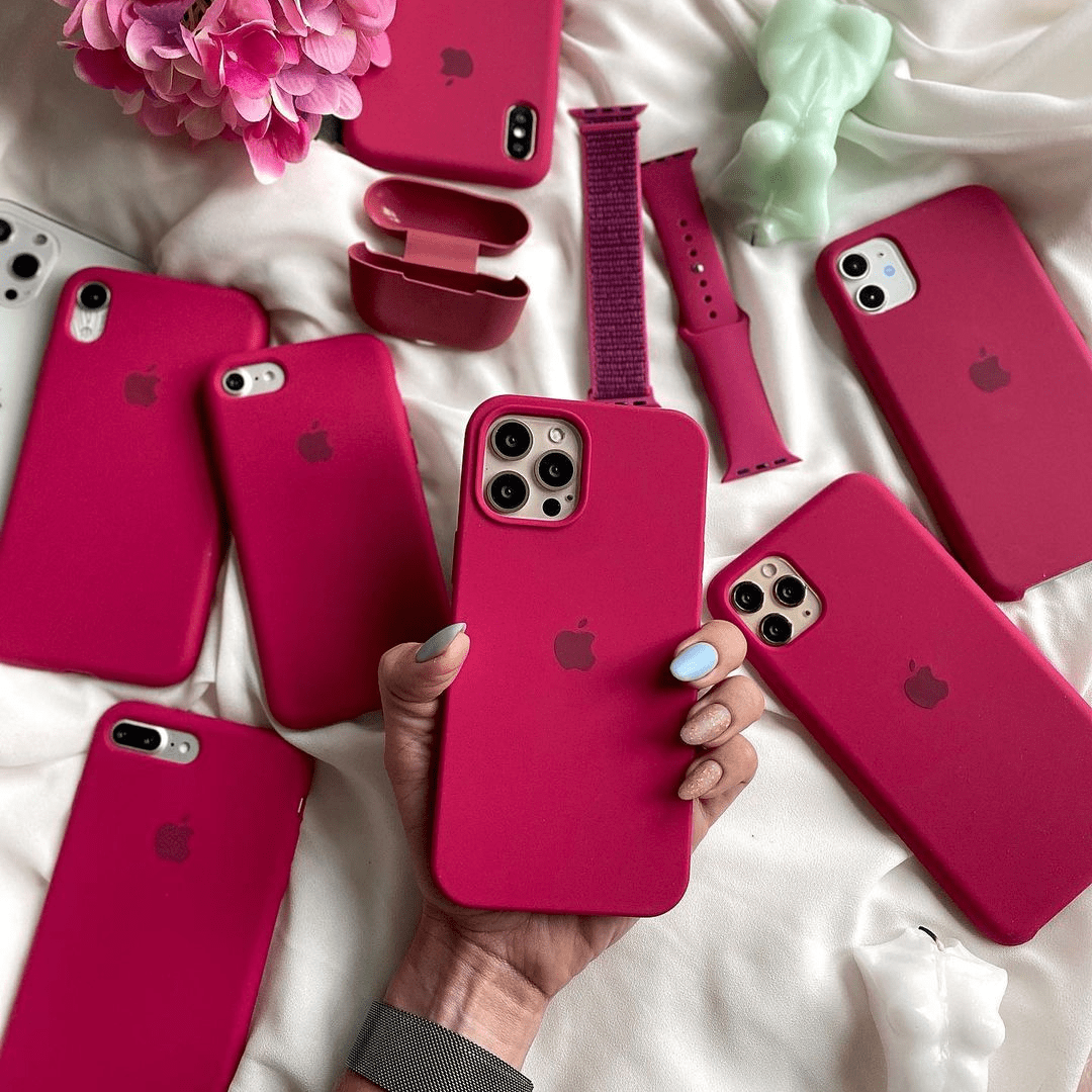 iPhone Silicone Case (Rose Red) - P's One-Stop Shop 